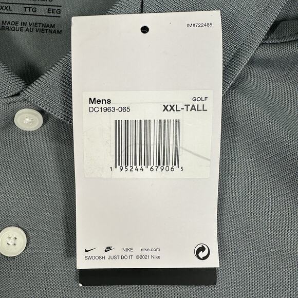 NWT Nike Dri Fit Polo Golf Shirt NBA Legends Retired Gray Men’s Size XXL Tall - Picture 3 of 9